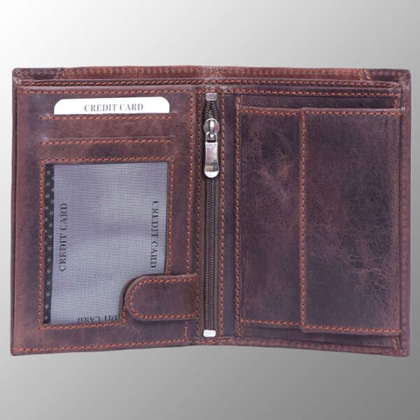 buy custom embossed crunch leather wallet with multiple card and currency slots along with coin pocket online at factory prices direct from manufacturers based in india