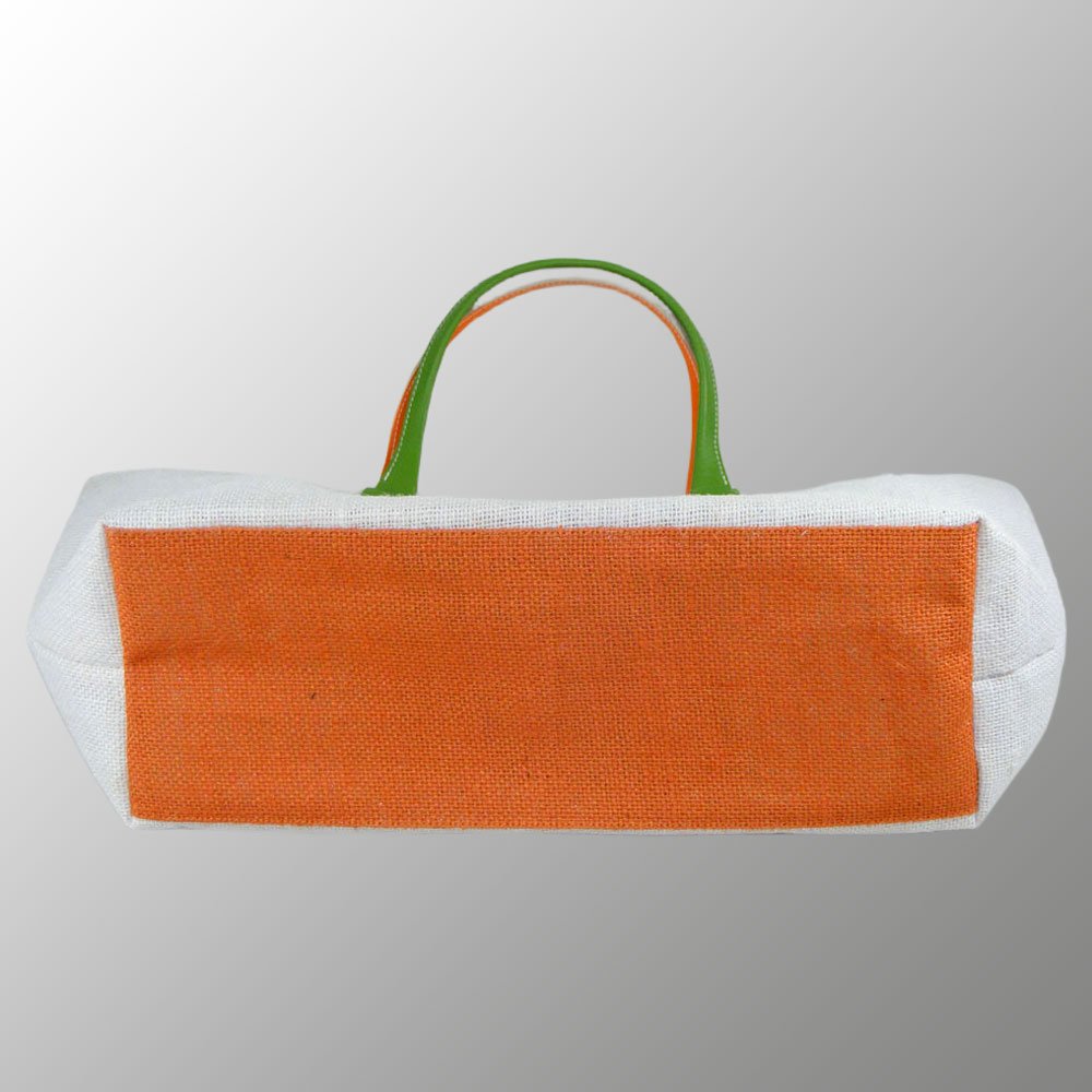 Luxury Jute Bag with Leather Handles