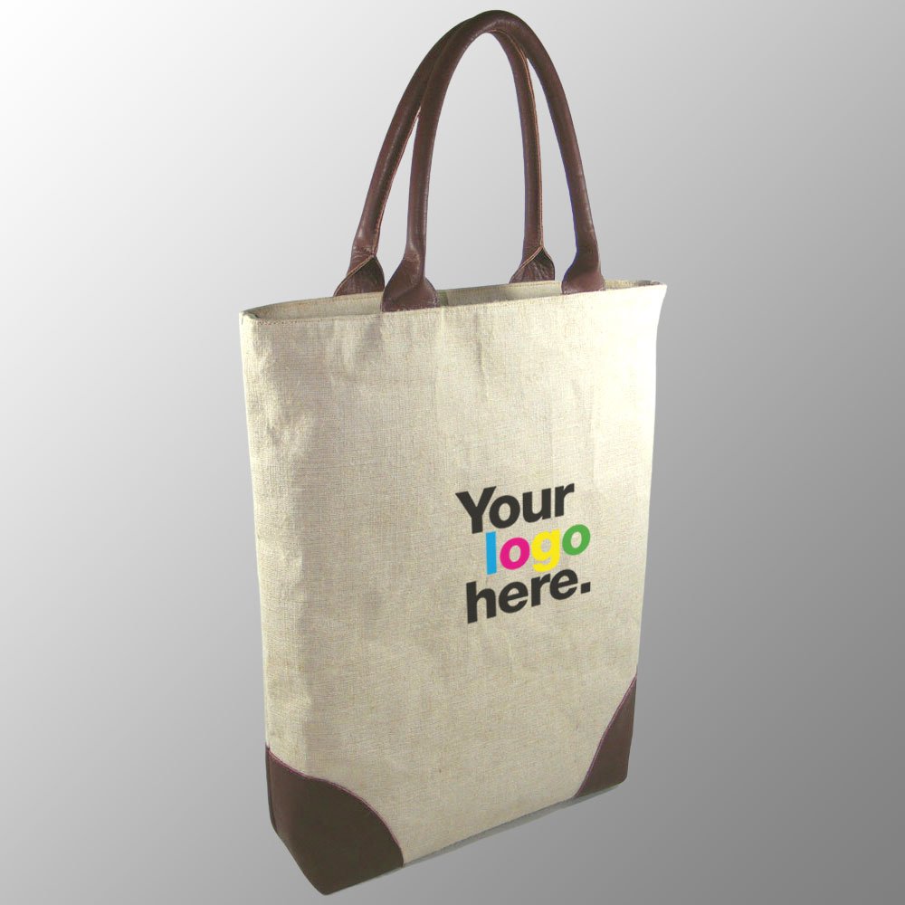Juco bag with leather handles
