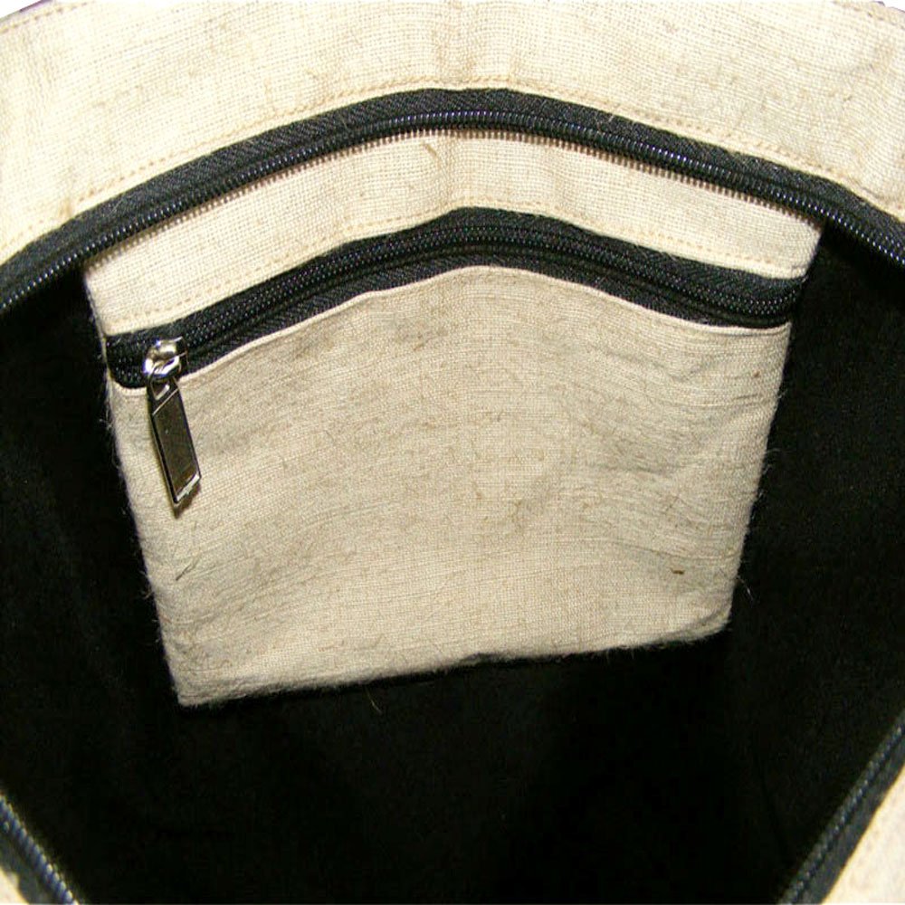 Juco bag with leather handles