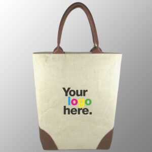 Juco bag with leather handles