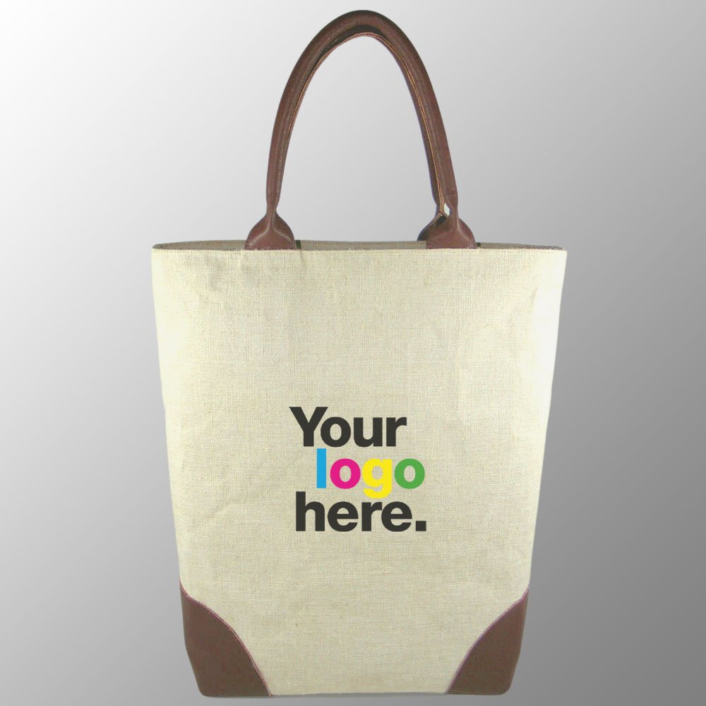 Juco bag with leather handles