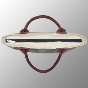 Juco bag with leather handles