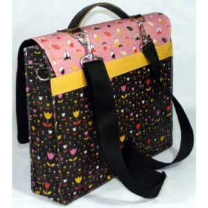 printed jute school bag