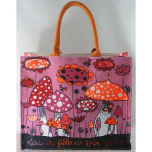 jute bag with cotton web handles