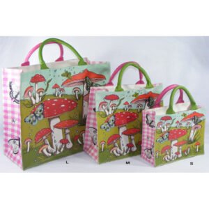 canvas bag with leather handles