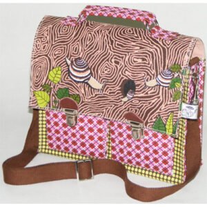 printed jute school bag