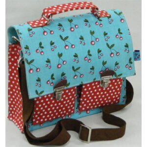 printed jute school bag