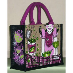 jute bag with cotton web handles