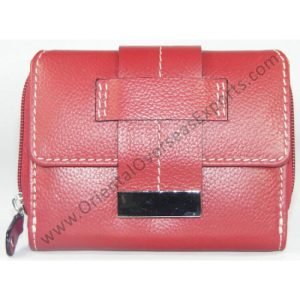 custom embossed real leather purse