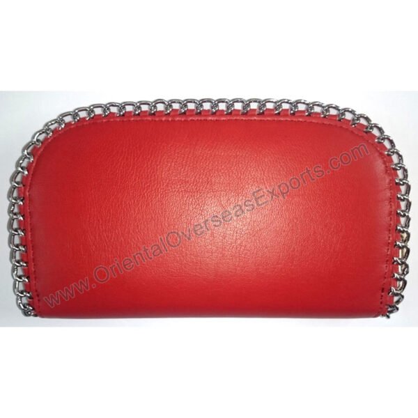 leather ladies purse with chain