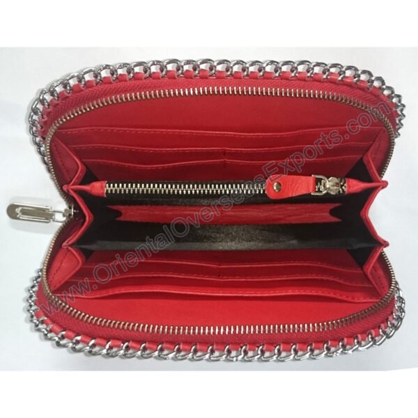 leather ladies purse with chain