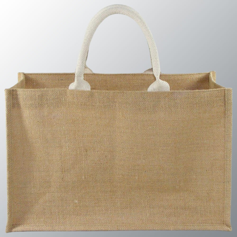 Natural Jute Bag With Cotton Web Handles