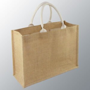 Natural Jute Bag With Cotton Web Handles