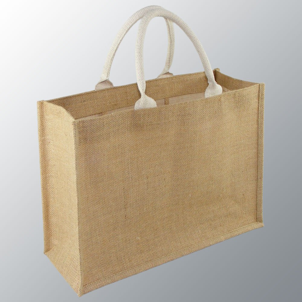 Natural Jute Bag With Cotton Web Handles