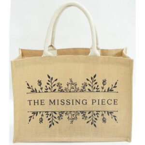 Natural Jute Bag With Soft Cotton Web Handles & an inside Jute Pocket