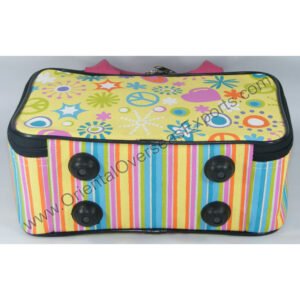 printed jute cotton toy suitcase