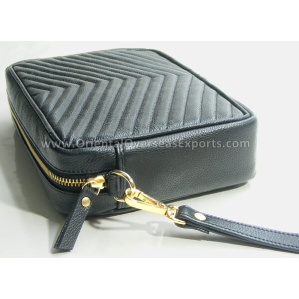 luxury real leather cosmetic bag