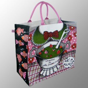 customize screen printed jute bag