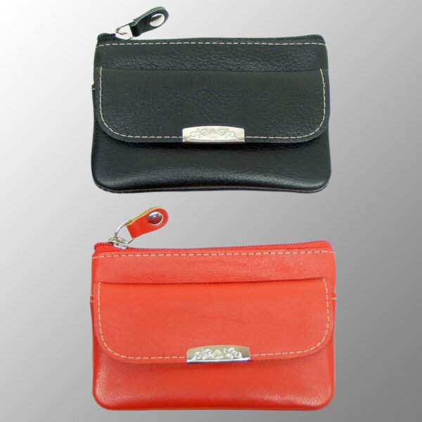 Leather Keychain Zip Pouch - Keys Organizer