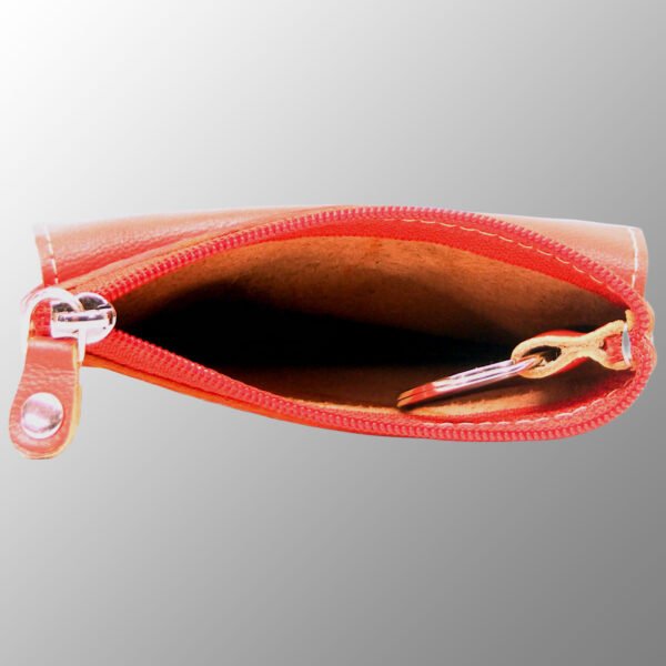 Leather Keychain Zip Pouch - Keys Organizer