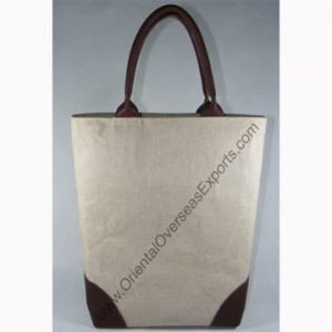 luxury juco bag with leather handles