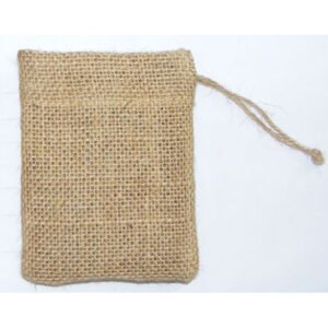 small jute drawstring pouch