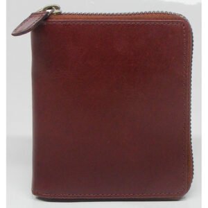RIFD protected leather zipper wallet