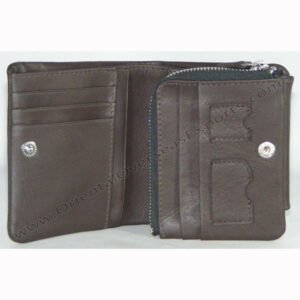 RFID protected leather biker wallet