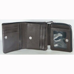 RFID protected leather biker wallet