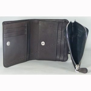 RFID protected leather biker wallet