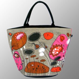 Printed Round Bottom Jute Bag
