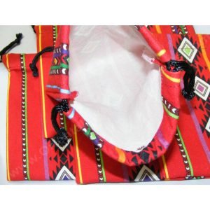 Printed Canvas Jewelry and Gift Packing Drawstring Pouches