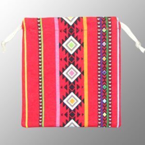 Printed Canvas Jewelry and Gift Packing Drawstring Pouches