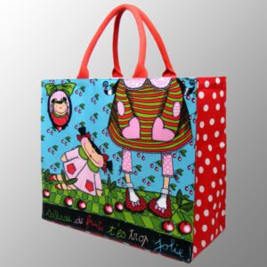 multi color printed canvas bag # CCBJMH13L