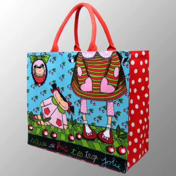 multi color printed canvas bag # CCBJMH13L