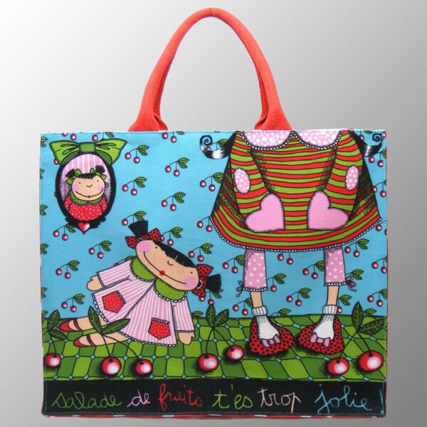 multi color printed canvas bag # CCBJMH13L