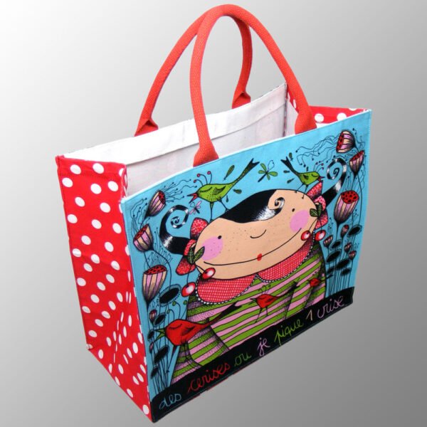 multi color printed canvas bag # CCBJMH13L