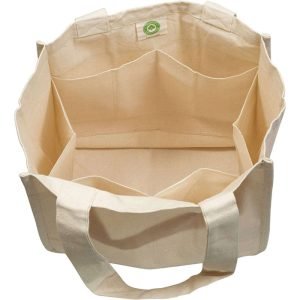 Canvas Grocery Bag with Pockets inside