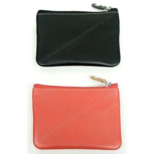 Leather Keychain Zip Pouch