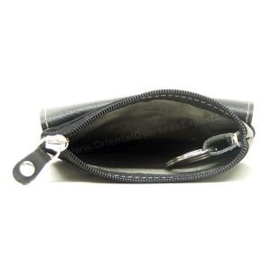 Leather Keychain Zip Pouch