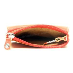 Leather Keychain Zip Pouch