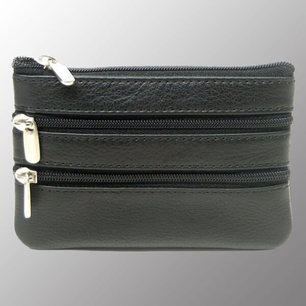 Real Leather Keychain Zip Pouch