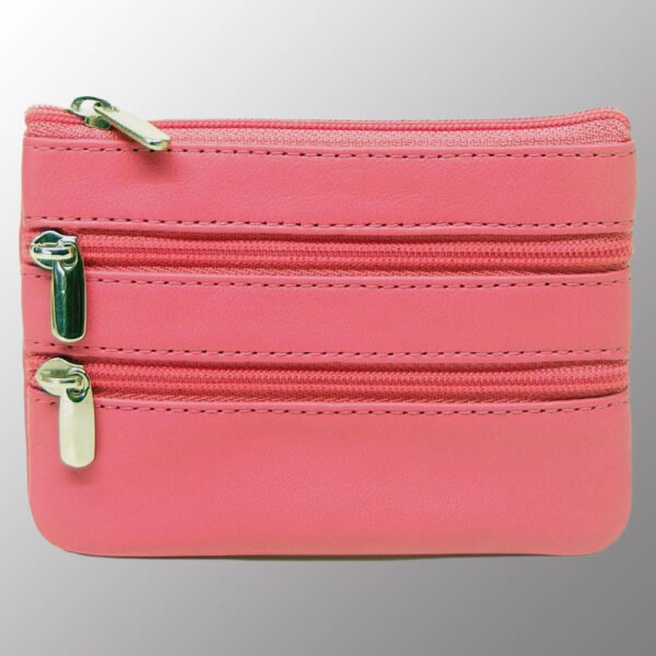 Real Leather Keychain Zip Pouch