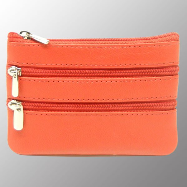 Real Leather Keychain Zip Pouch