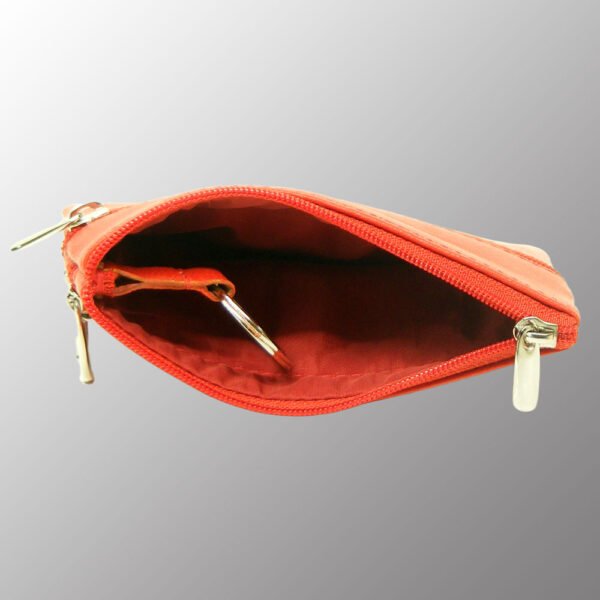 Real Leather Keychain Zip Pouch