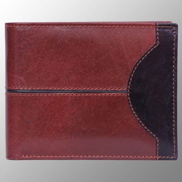 design and buy custom embossed real Brown VT leather wallet with multiple card and currency slots online