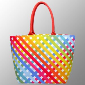 canvas shopping bag with digitally printed all over