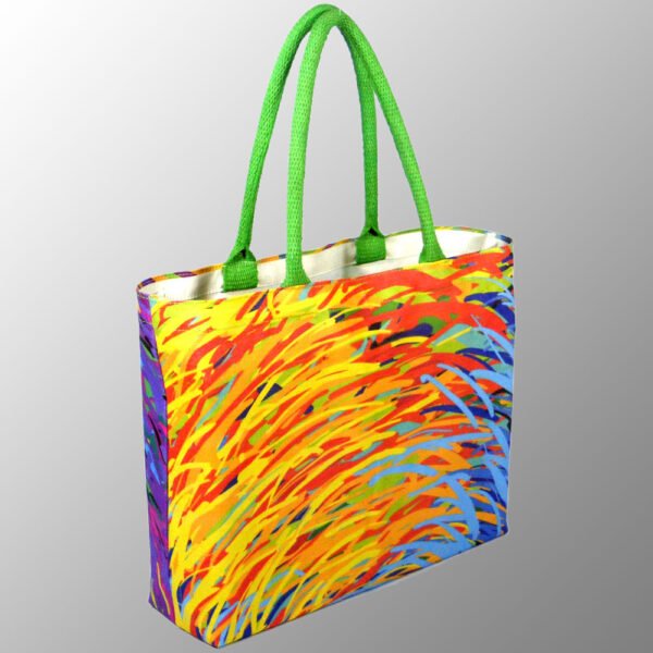 Digitally Printed Canvas Bag with Cotton Web Handles