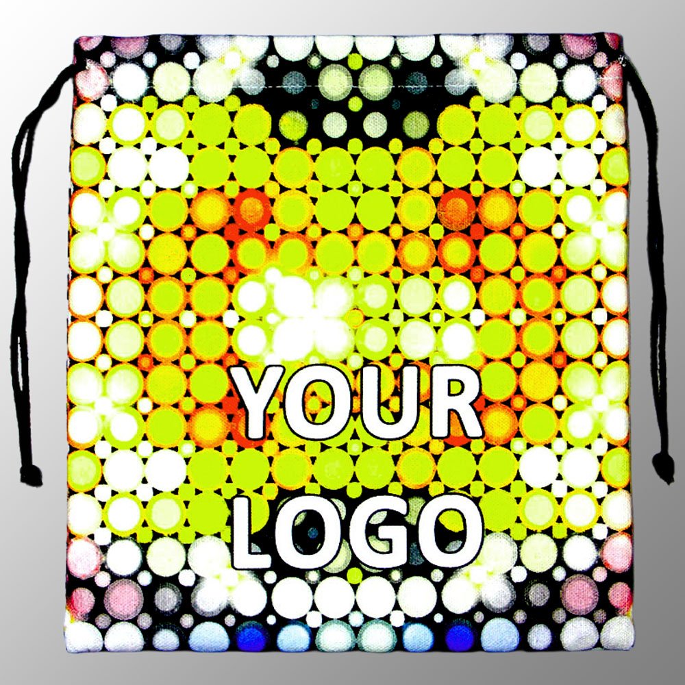 Printed Canvas Drawstring Pouch